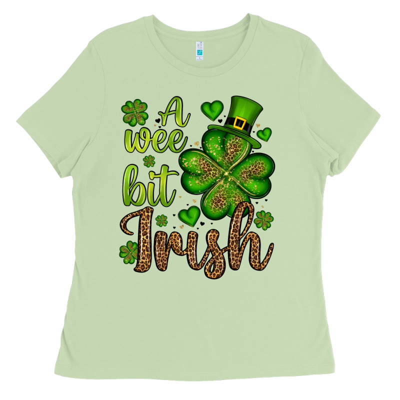 St. Patrick's A Wee Bit Irish Ladies Tee by OliviaCreatesArt | Teevron