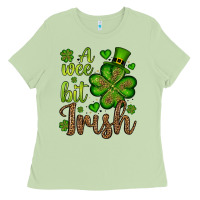 Matcha St. Patrick's A wee bit irish Ladies Tee - OliviaCreatesArt