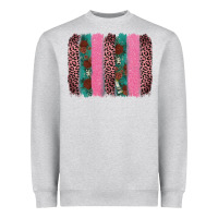 Heather Grey valentine's leopard brushstroke Heavyweight Sweatshirt - AdoDesignShop