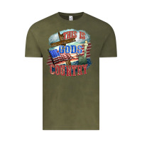 Vintage Olive This is gods country Vintage Tee - FaDigitalArtStudio
