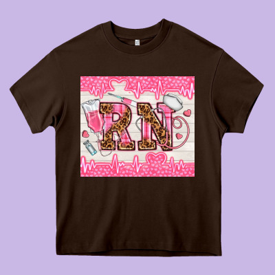Nurse Rn Heavy Core Tee Designed By Tumblerdesignbyshophia