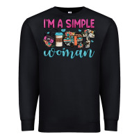 Black i'm a simple woman Premium Sweatshirt - JahusDesignShop