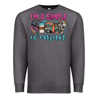 Charcoal Heather i'm a simple woman Premium Sweatshirt - JahusDesignShop