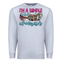 Heather Grey i'm a simple woman Premium Sweatshirt - JahusDesignShop