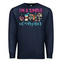 Navy i'm a simple woman Premium Sweatshirt - JahusDesignShop