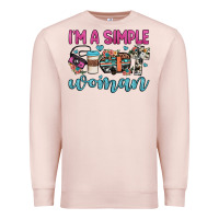 Pale Pink i'm a simple woman Premium Sweatshirt - JahusDesignShop