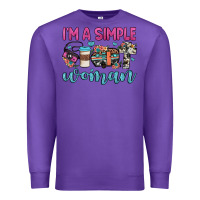 Purple i'm a simple woman Premium Sweatshirt - JahusDesignShop