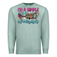 Seafoam i'm a simple woman Premium Sweatshirt - JahusDesignShop