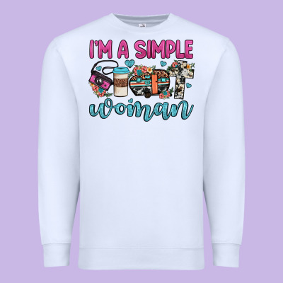 I'm A Simple Woman Premium Sweatshirt Designed By Jahusdesignshop