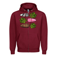 Burgundy easter carrots Zipper Hoodie - AdoDesignShop