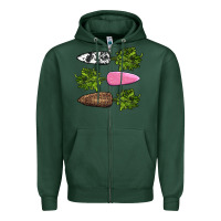 Sports Green easter carrots Zipper Hoodie - AdoDesignShop