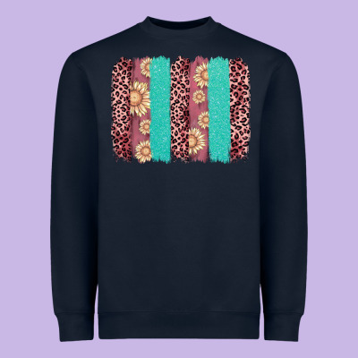 Valentine's Day Floral Leopard Brushstroke Heavyweight Sweatshirt Designed By Adodesignshop