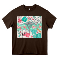 Chocolate Brown nurse medical equipment Heavy Core Tee - TumblerDesignByShophia
