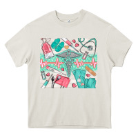 Cream nurse medical equipment Heavy Core Tee - TumblerDesignByShophia
