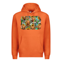 Carrot highland cow western background Premium Hoodie - Jasminsmagicworld