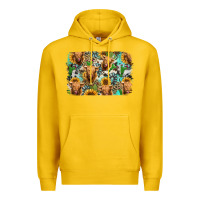 Lemon highland cow western background Premium Hoodie - Jasminsmagicworld