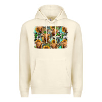 Sandshell highland cow western background Premium Hoodie - Jasminsmagicworld