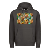 Smoke highland cow western background Premium Hoodie - Jasminsmagicworld