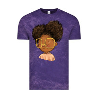 Cloud Purple black girl Vintage Tee - FaDigitalArtStudio