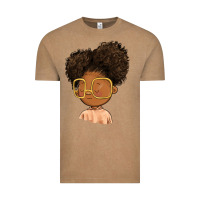 Vintage Coffee black girl Vintage Tee - FaDigitalArtStudio