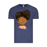 Vintage Denim black girl Vintage Tee - FaDigitalArtStudio