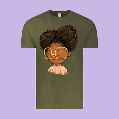 Black Girl Vintage Tee Designed By Fadigitalartstudio