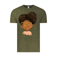 Vintage Olive black girl Vintage Tee - FaDigitalArtStudio