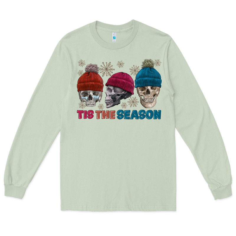 Tis The Season Skull Winter Long Sleeve Tee by FaDigitalArtStudio | Teevron