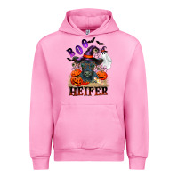Fuchsia Pink Boo heifer black angus Urban Hoodie - RanaPortraitStore