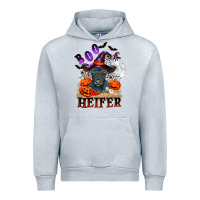 Heather Grey Boo heifer black angus Urban Hoodie - RanaPortraitStore
