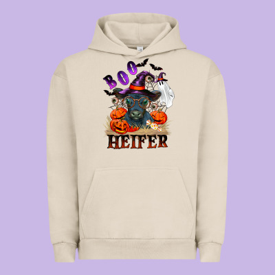 Boo Heifer Black Angus Urban Hoodie Designed By Ranaportraitstore