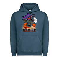 Pigment Midnight Navy Boo heifer black angus Urban Hoodie - RanaPortraitStore