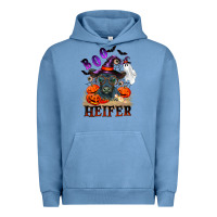 Pigment Pebble Blue Boo heifer black angus Urban Hoodie - RanaPortraitStore
