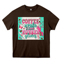 Chocolate Brown coffee scrubs and rubber gloves Heavy Core Tee - TumblerDesignByShophia