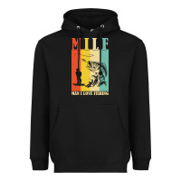Black fishing t  shirt milf man i love fishing t  shirt Heavyweight Hoodie - baoMotion