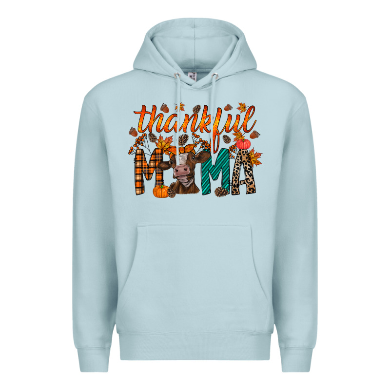 Thankful Mama Cow Premium Hoodie by RacoonDesign | Teevron