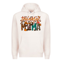 Pale Pink thankful mama cow Premium Hoodie - RacoonDesign