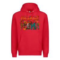 Red thankful mama cow Premium Hoodie - RacoonDesign