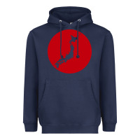 Navy japan island Heavyweight Hoodie - baoMotion
