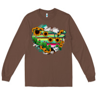 Chestnut America Map Sunflower Cactus Serape Long Sleeve Tee - RanaPortraitStore