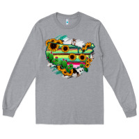 Heather Grey America Map Sunflower Cactus Serape Long Sleeve Tee - RanaPortraitStore