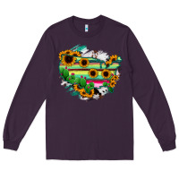 Plum America Map Sunflower Cactus Serape Long Sleeve Tee - RanaPortraitStore