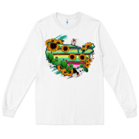 White America Map Sunflower Cactus Serape Long Sleeve Tee - RanaPortraitStore