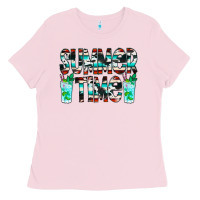 Bubblegum Pink Summer Time Cowhide Serape Ladies Tee - CowCowDesign