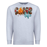 Heather Grey camp life Premium Sweatshirt - JahusDesignShop