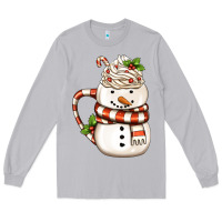 Moon Dust Christmas Snowman Coffee Cup Long Sleeve Tee - FaDigitalArtStudio