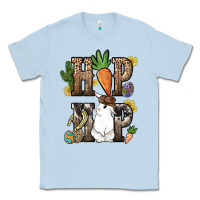 Dusty Blue Hip hop Easter Bunny Easter Day Classic Tee - HowdyJamesFarm