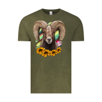 Vintage Olive Colorodo Bighorn Sheep Vintage Tee - Jasminsmagicworld
