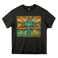 Asphalt western cross Heavy Core Tee - TumblerDesignByShophia