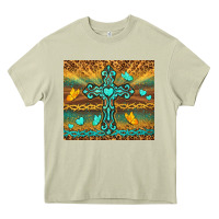 Mossy western cross Heavy Core Tee - TumblerDesignByShophia